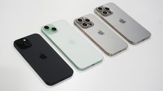 iPhone 15 family back angled