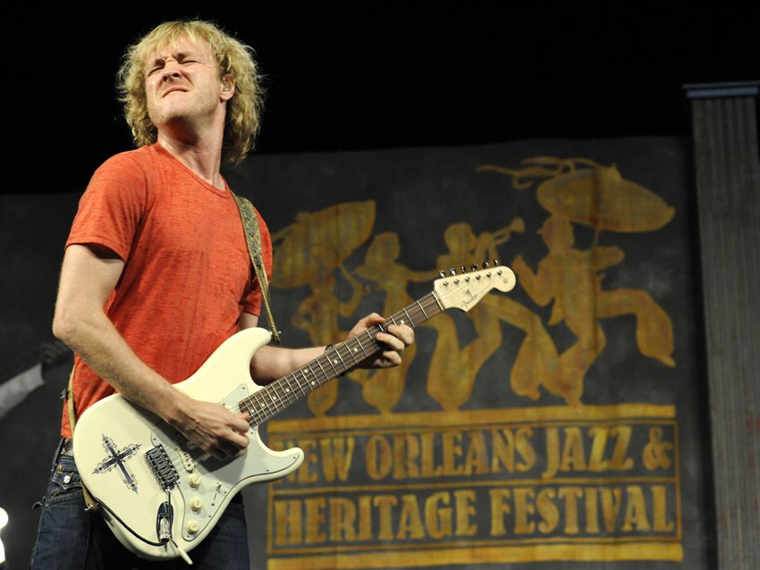 Shepherd wails with his signature Strat in New Orleans, 2010