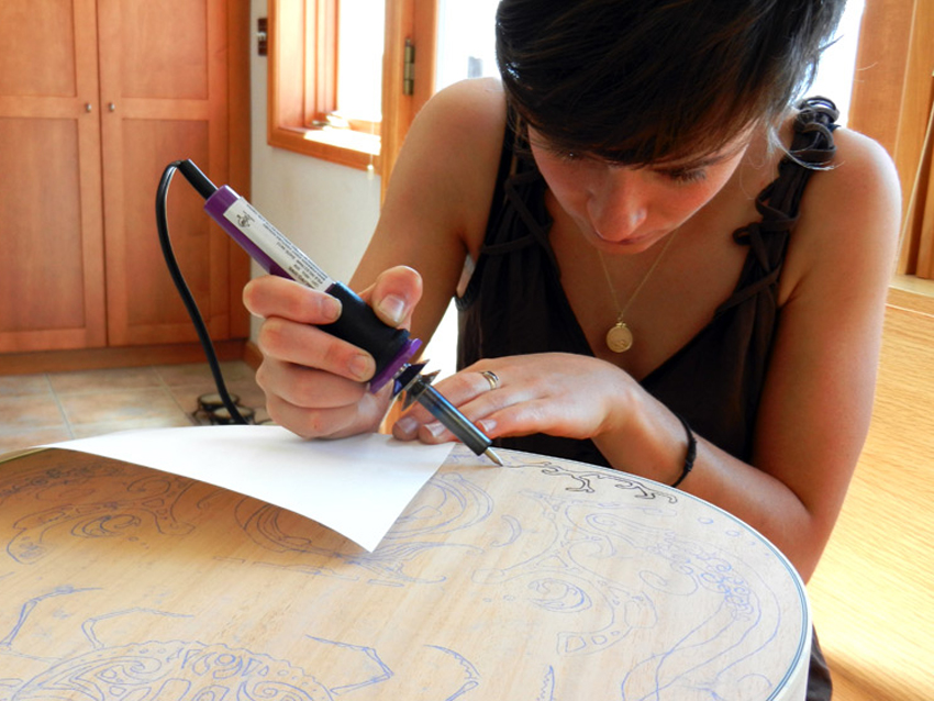 Melanie Steinway "Tribal Moth" Dreadnought