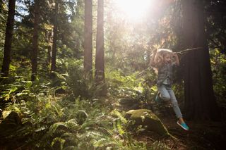 Girl in forest