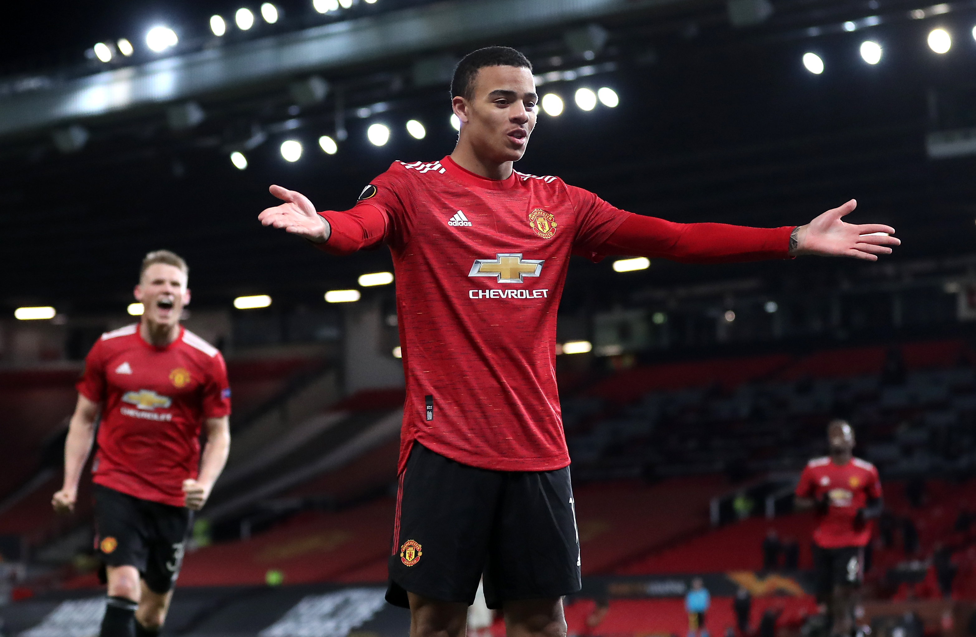Mason Greenwood wrapped up United's 6-2 semi-first leg win against Roma