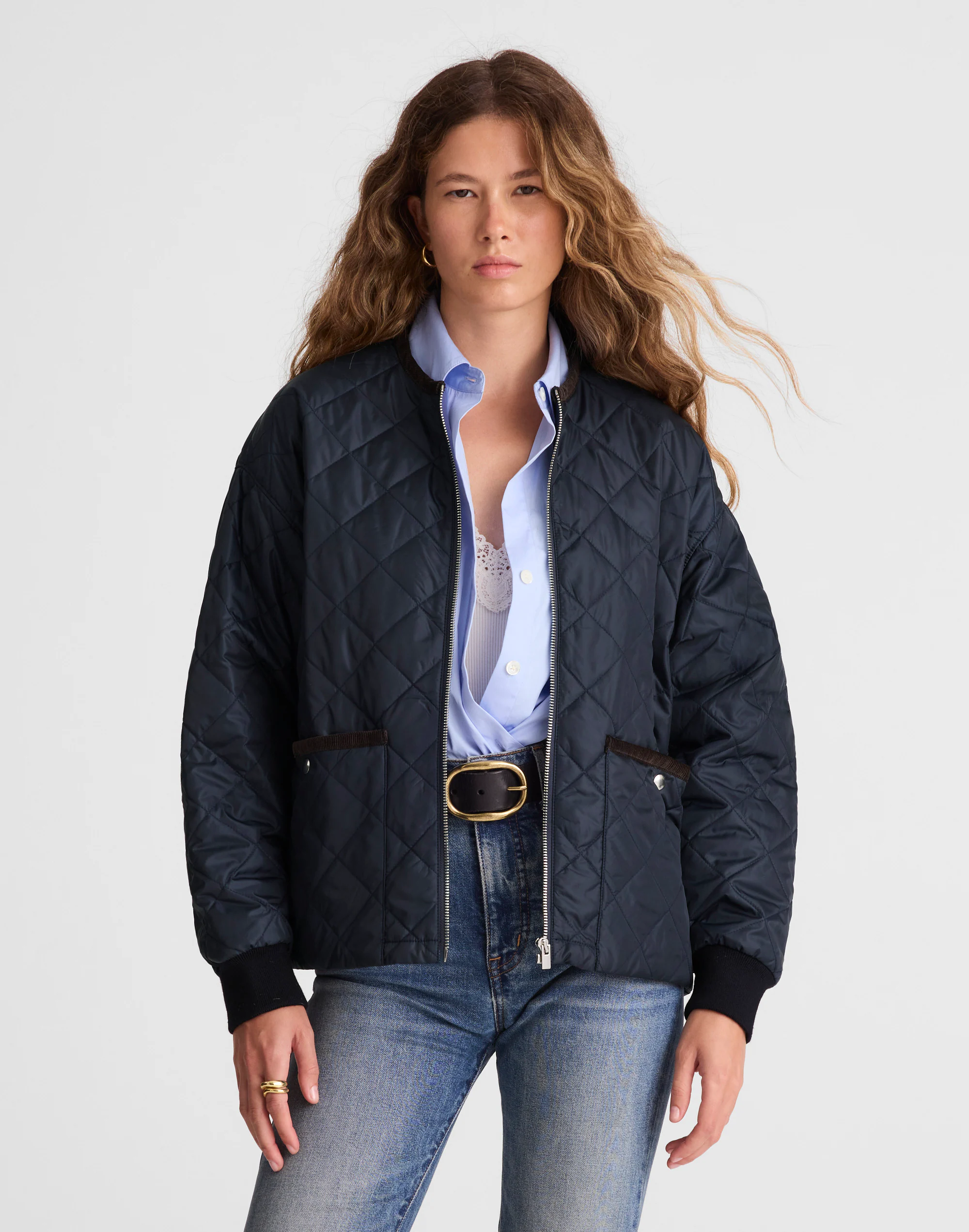 Quilted Bomber Jacket