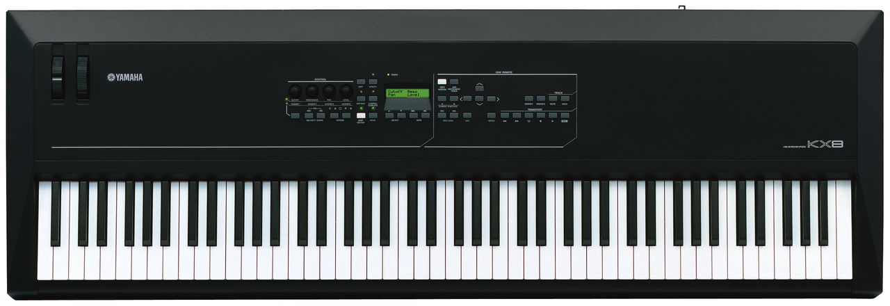 The 88-note KX8 offers a graded hammer action keyboard.