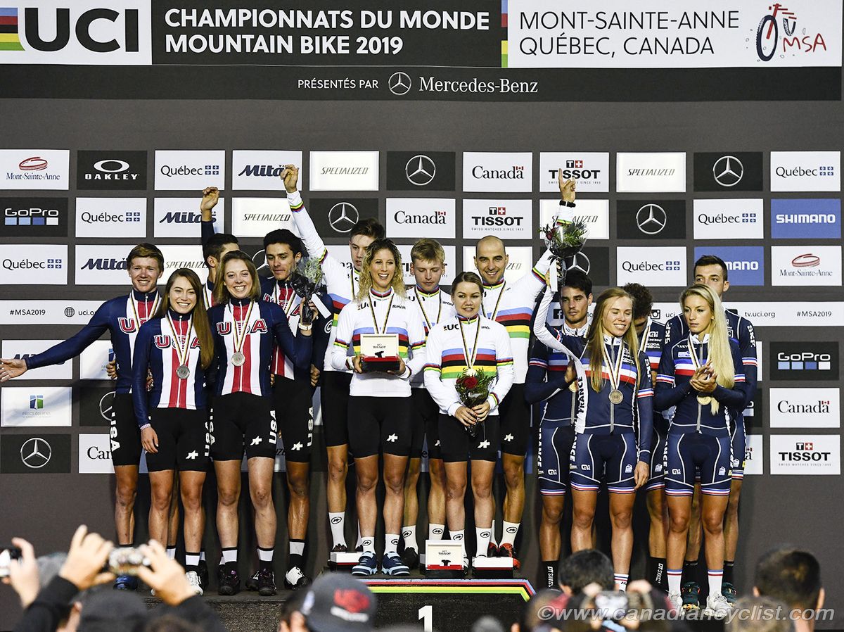 Podium: Team USA, Switzerland, France
