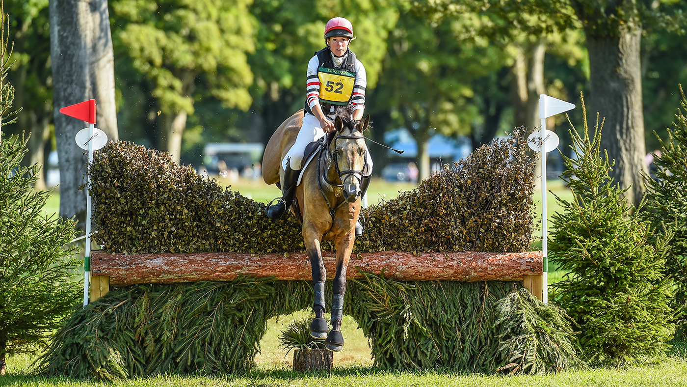 Lucy Jackson riding JUSTDUNITT in CCI-S 2* Section A during the Cornbury House International held in Cornbury Park near Finstock in Oxfordshire in the UK on the 13th September 2020