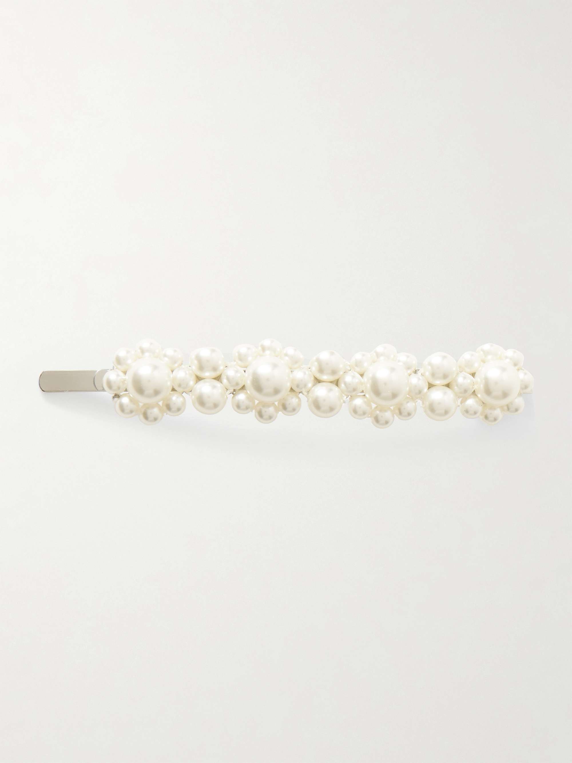 Silver-Tone Faux Pearl Hair Slide