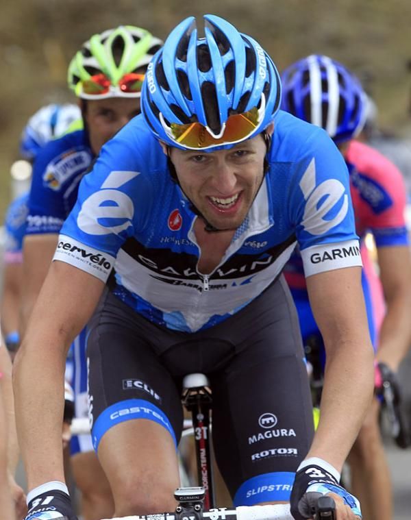 Ryder Hesjedal (Garmin - Barracuda) looks like he is suffering