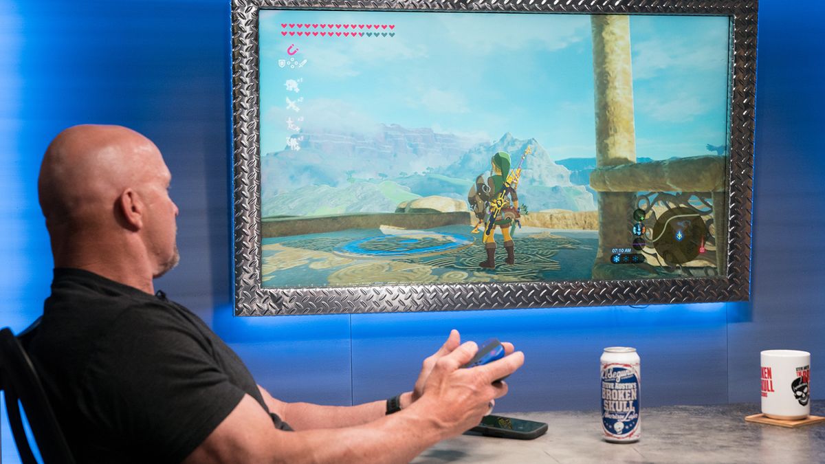 Steve Austin &quot;playing&quot; The Legend of Zelda: Breath of the Wild