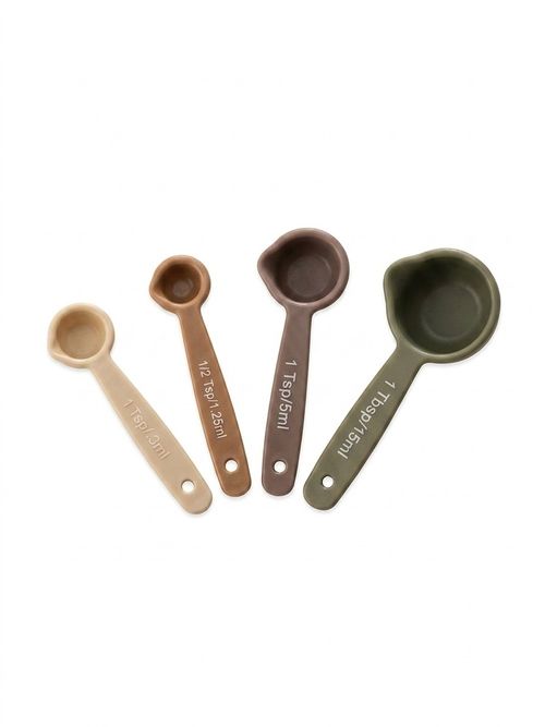 The Edited Life Stoneware Measuring Spoons Brown Mix