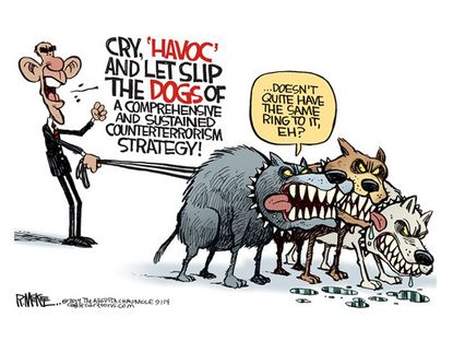 Obama cartoon ISIS world terrorism