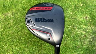 Wilson Dynapwr Fairway wood showing its cool matte finish on a green background