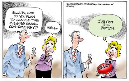 Political cartoon U.S. Hillary Clinton email