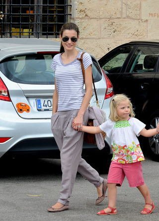 Princess Letizia, Princess Sofia, Queen Sofia and Princess Leonor visit "Gordiola" museum on August 4, 2010 in Palma de Mallorca, Spain