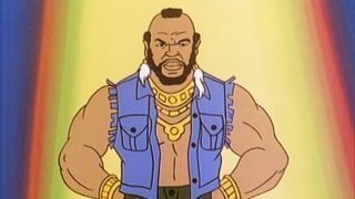 Mister T standing tall on the Mister T intro