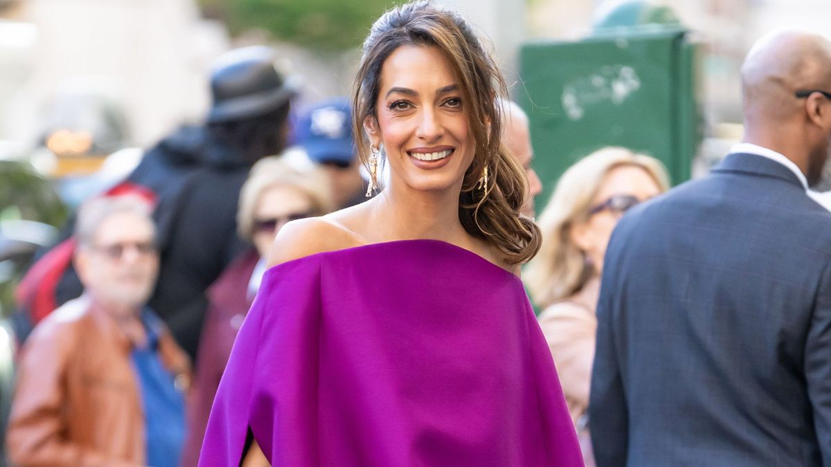 Amal Clooney Just Wore the Divisive Colour Trend That’s Suddenly All Over Prada and Zara