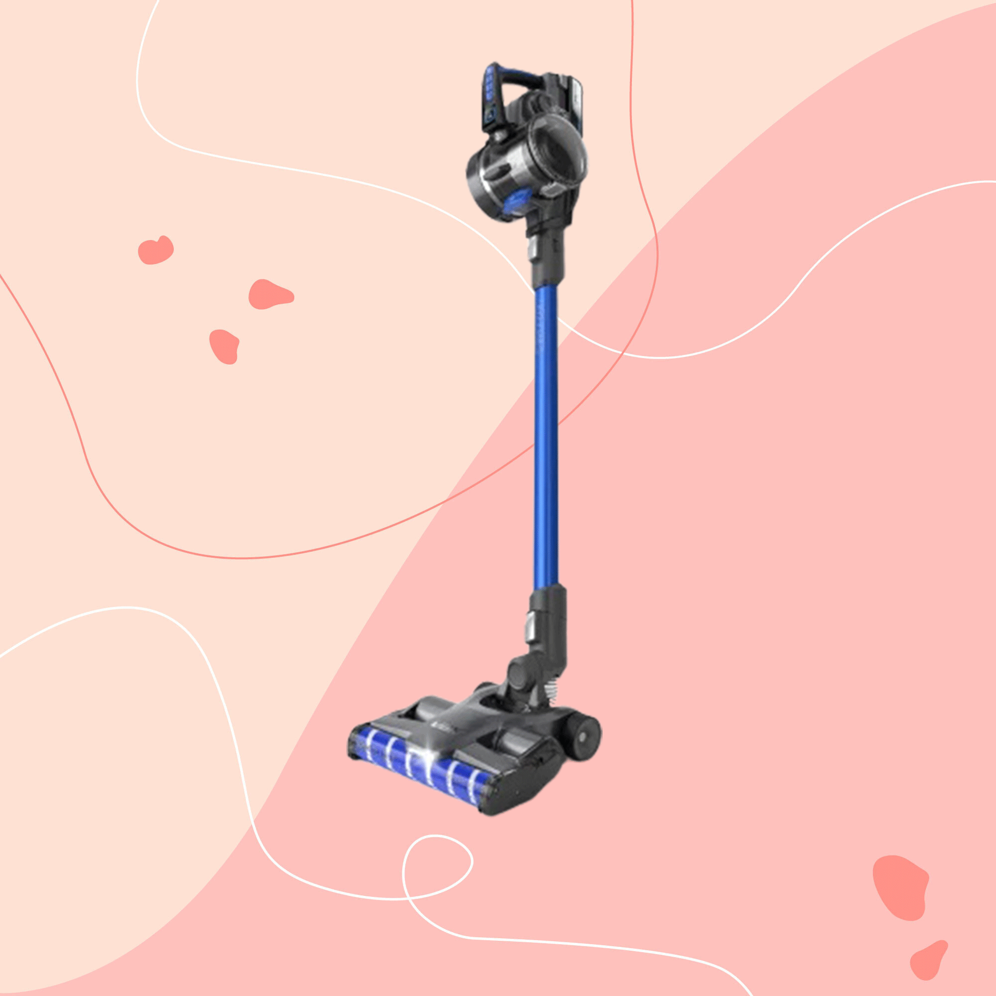 Vacuum cleaner on pink backdrop
