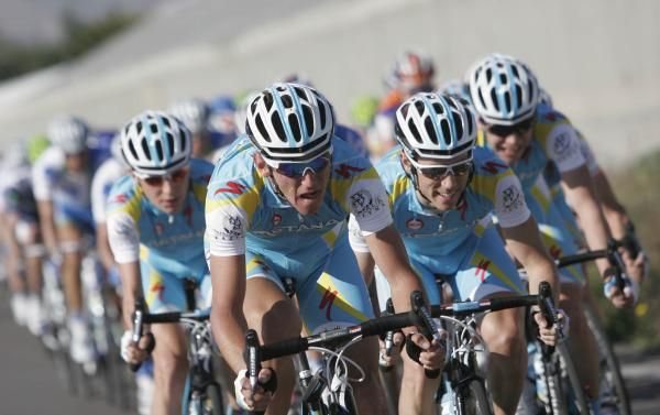 The Astana team was out in force