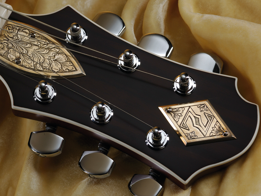 The distinctive Zemaitis headstock