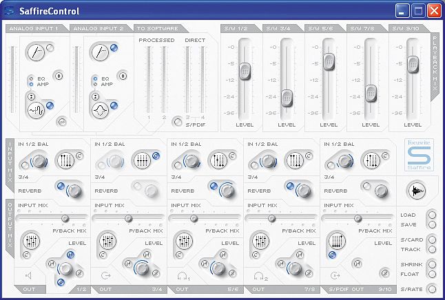 Sort out your routing with the SaffireControl Virtual Mixer.