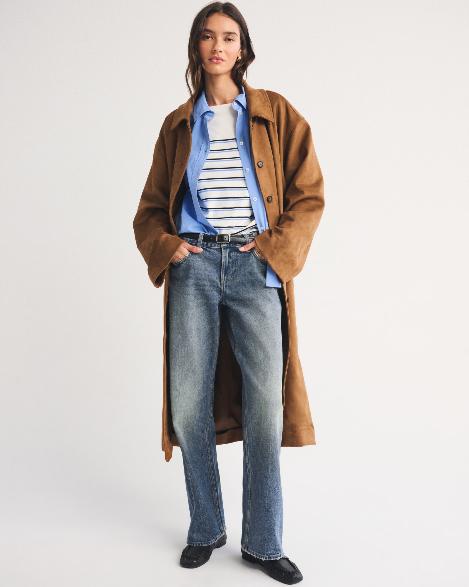 Abercrombie &amp; Fitch, 100% Cotton Low Rise Slouchy Straight Jean