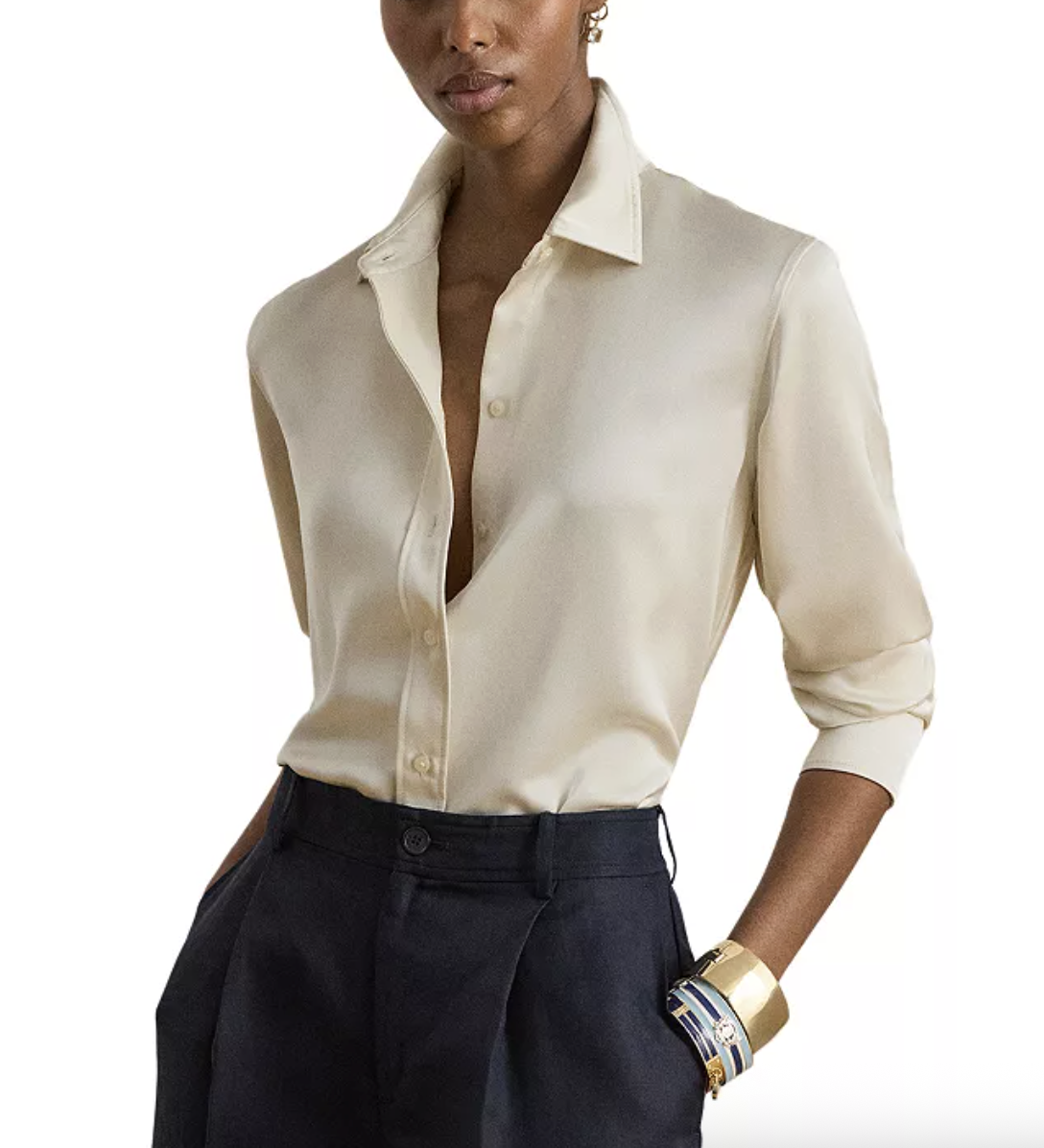 Lauren Ralph Lauren, Classic Fit Georgette Shirt