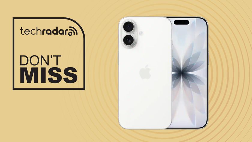 Apple iPhone 17 on yellow background with don&#039;t miss text overlay