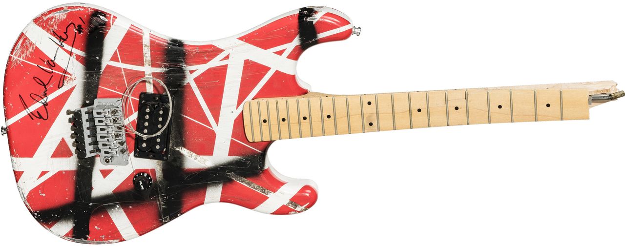 Eddie Van Halen Signed and Smashed circa 1980s Kramer EVH Prototype
