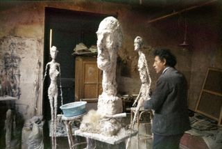 Alberto Giacometti in his original atelier