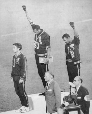 Tommie Smith And John Carlos Give The Black Power Salute At
