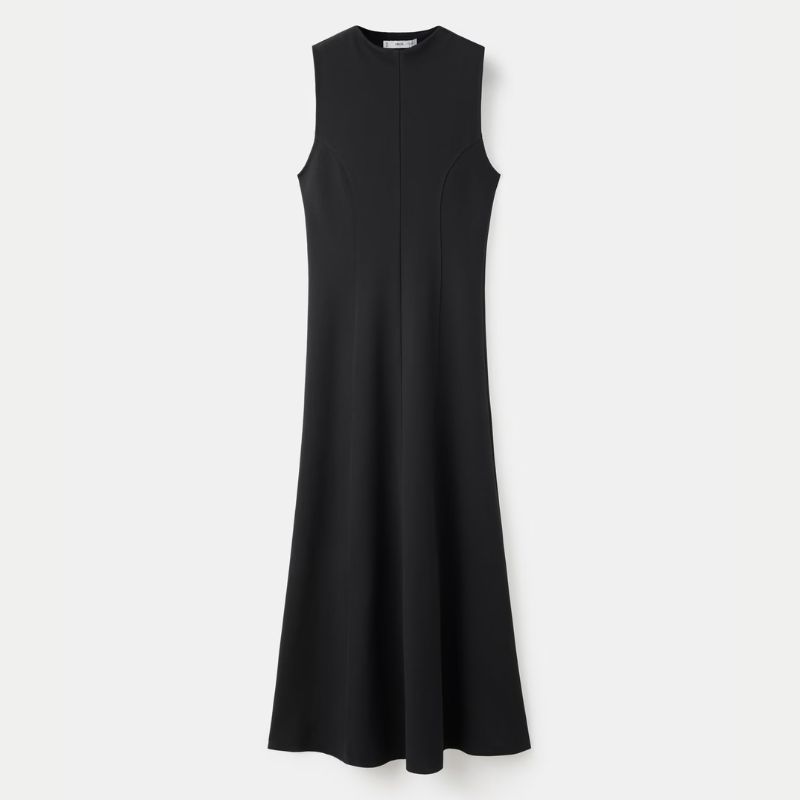 black maxi dress from Mango