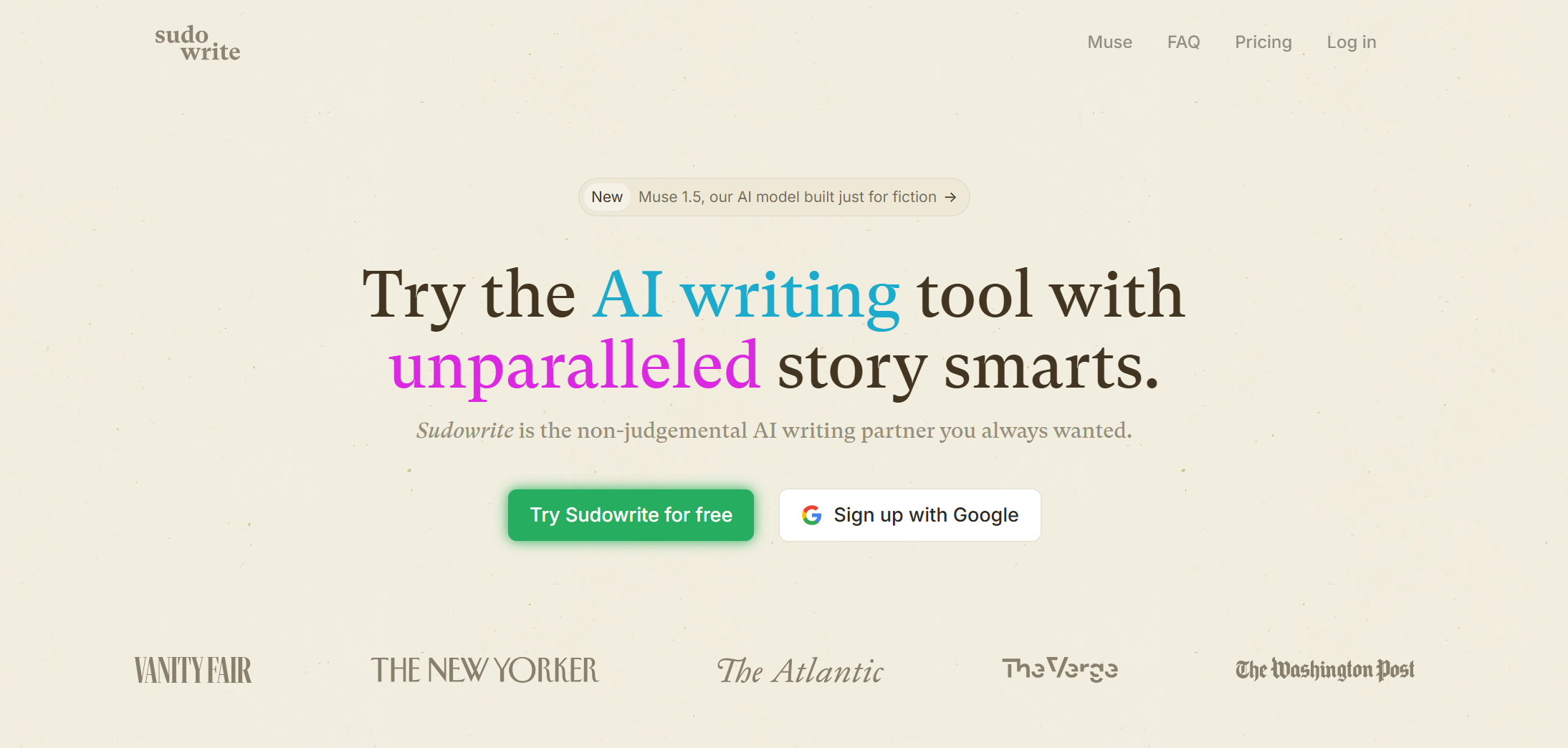 Sudowrite screenshot