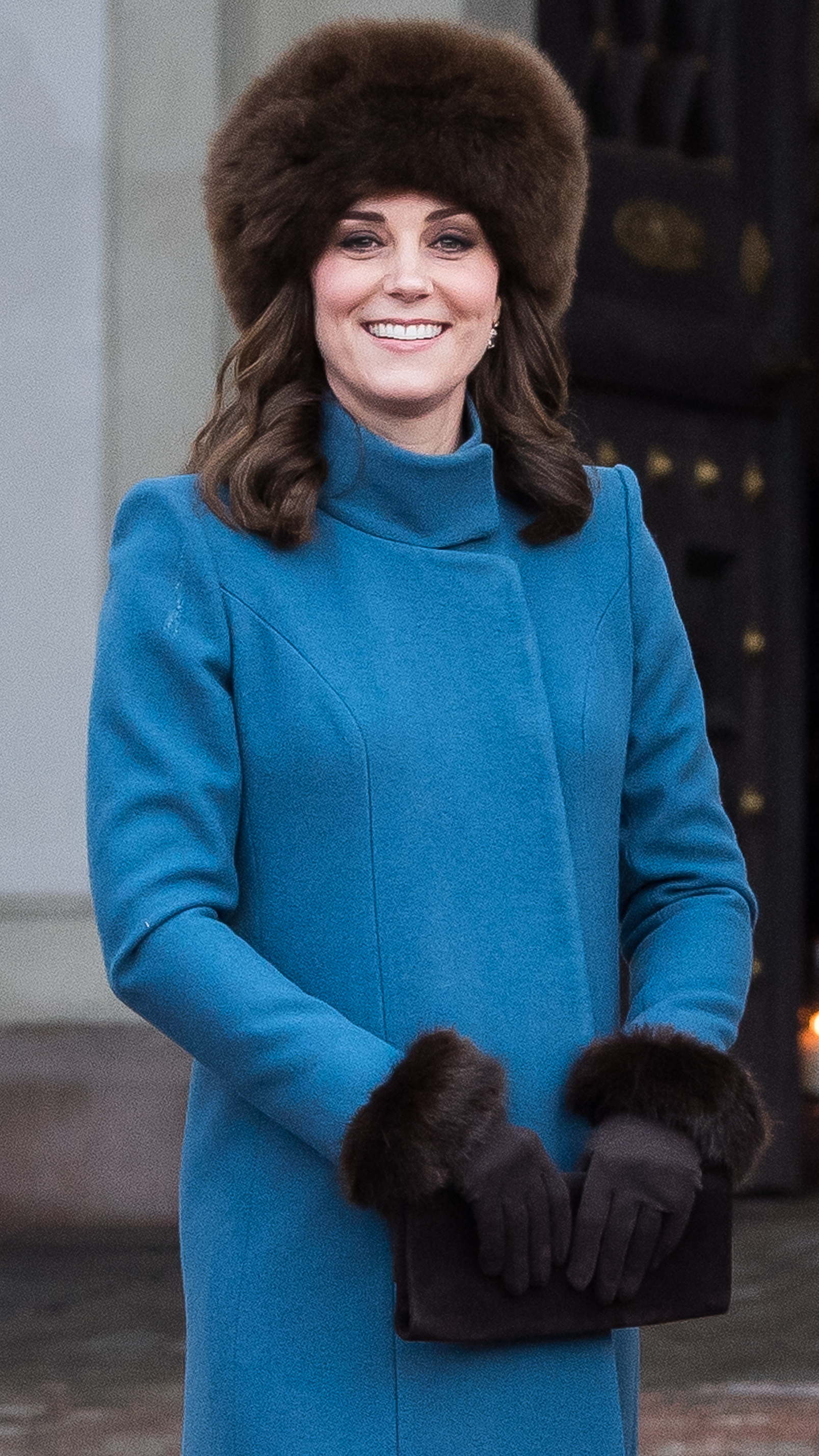 Catherine, Princess of Wales smiles as she visits the Princess Ingrid Alexandra Sculpture Park on February 1, 2018 in Oslo