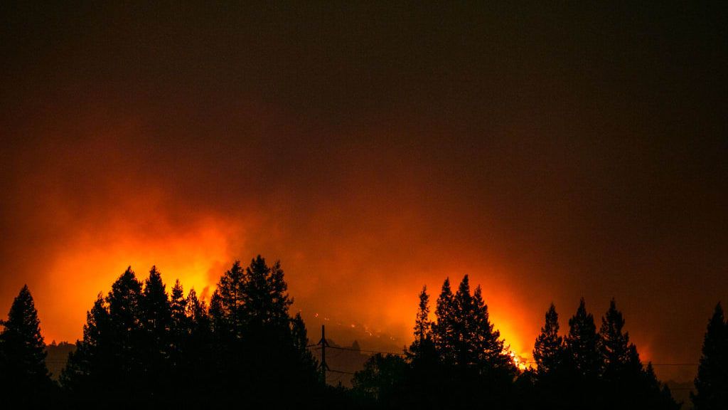 Wildfire in California.