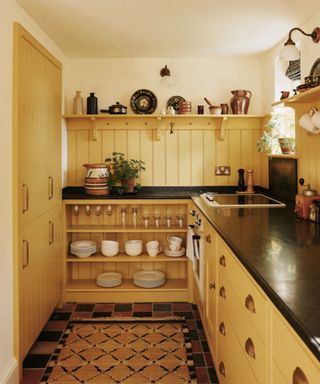 Artichoke kitchen in Farrow & Ball Sudbury Yellow