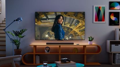 Amazon Fire TV Omni Mini-LED Series with Fallout on screen