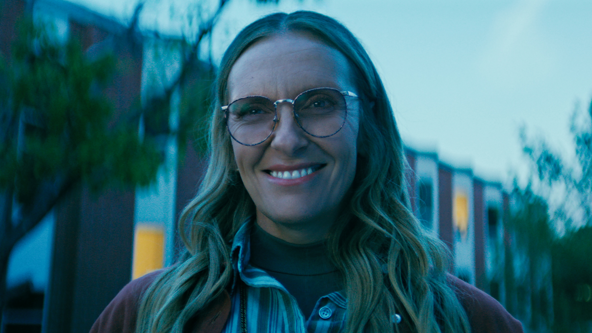toni collette as the head of tall pines in wayward 