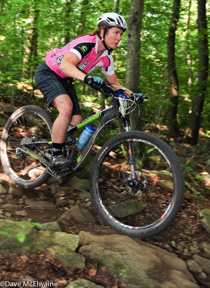 Susan Haywood (Stans NoTubes) riding to silver medal