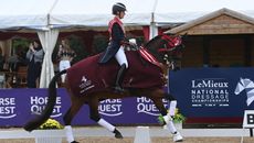 Times Kismet and Charlote Dujardin win a third national dressage championships sash