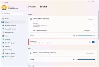 Enable mono audio on Windows 11