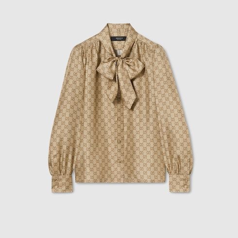 Printed Silk Twill Shirt