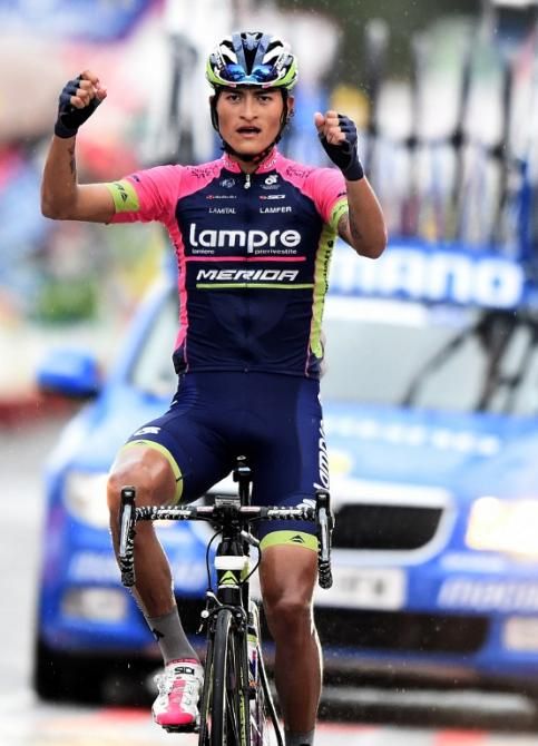 Winner Anacona (Lampre Merida) won alone on stage 9 of the Vuelta