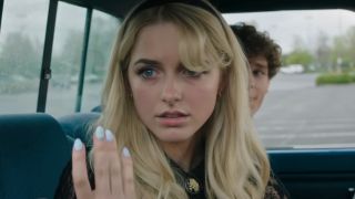 McKenna Grace looks confused after her mother pulls up.