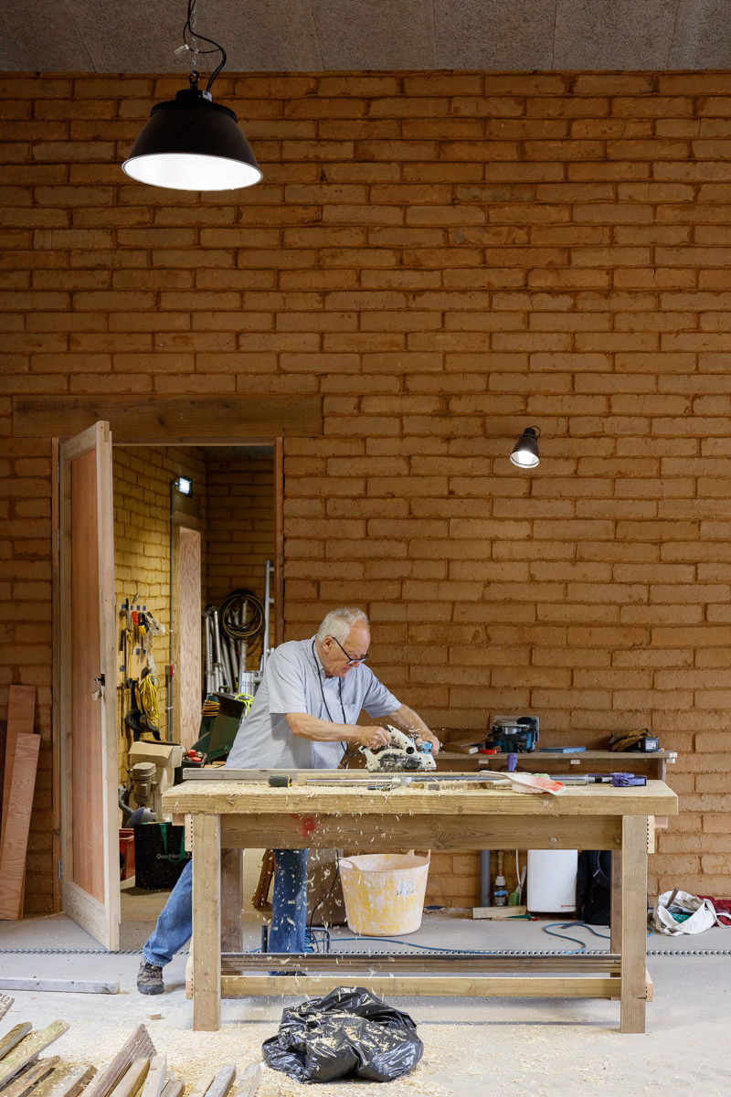 Wolves Lane Centre, a community space in a leafy garden made of wood, earth and other natural and sustainable materials