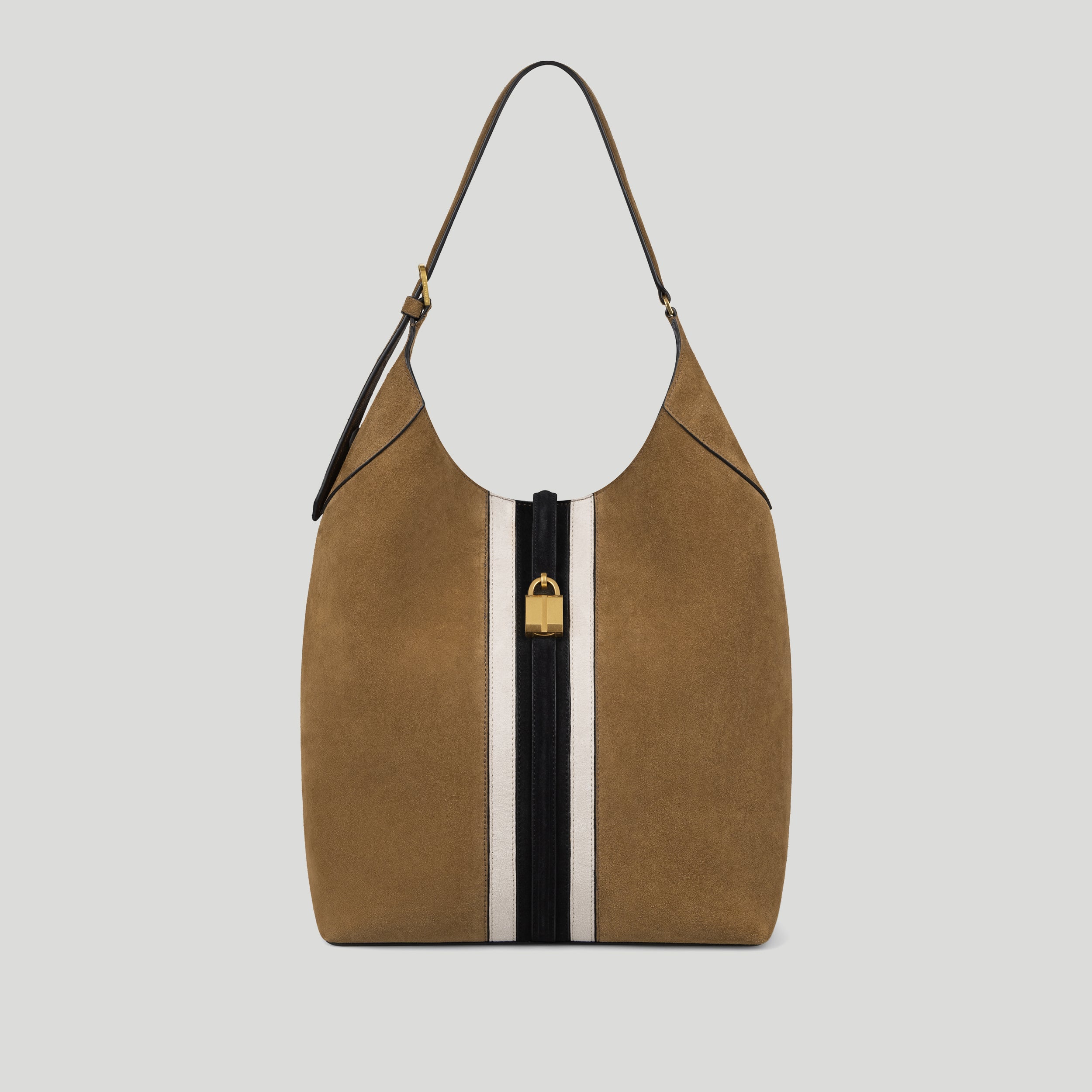 Large Sienna Bucket | Tobacco Suede & Black Suede | Demelier