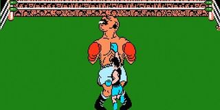 Little Mac hitting Bald Bull in Punch-Out