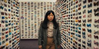 Awkwafina as Anne on a,mission.