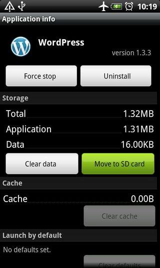 Android apps to sd card