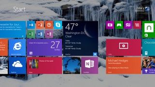 The Start screen on Surface 2
