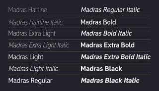 Madras font