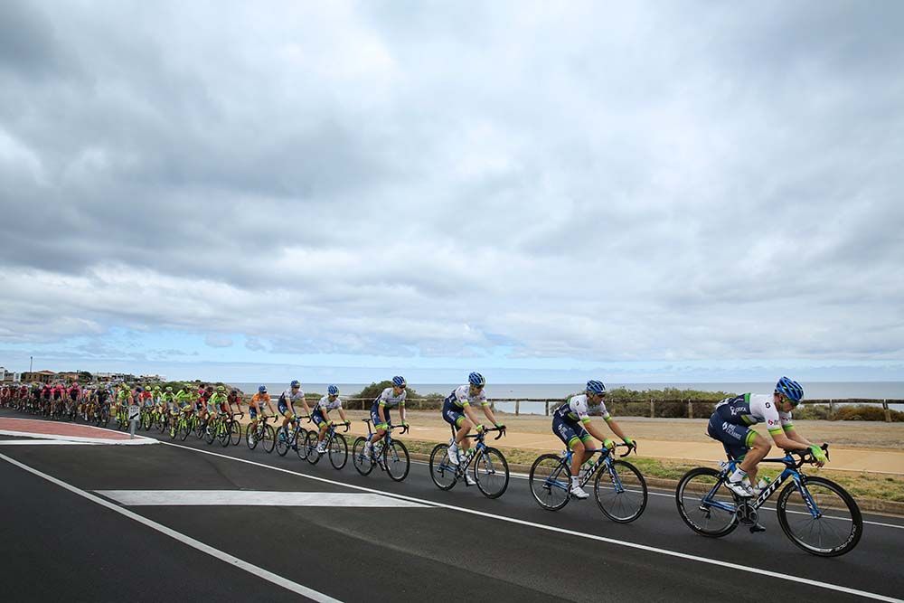 Orica-GreenEdge on the front